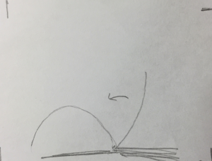 White scene - paper pages turn over.  Camera as though it is resting on the same surface as the paper.