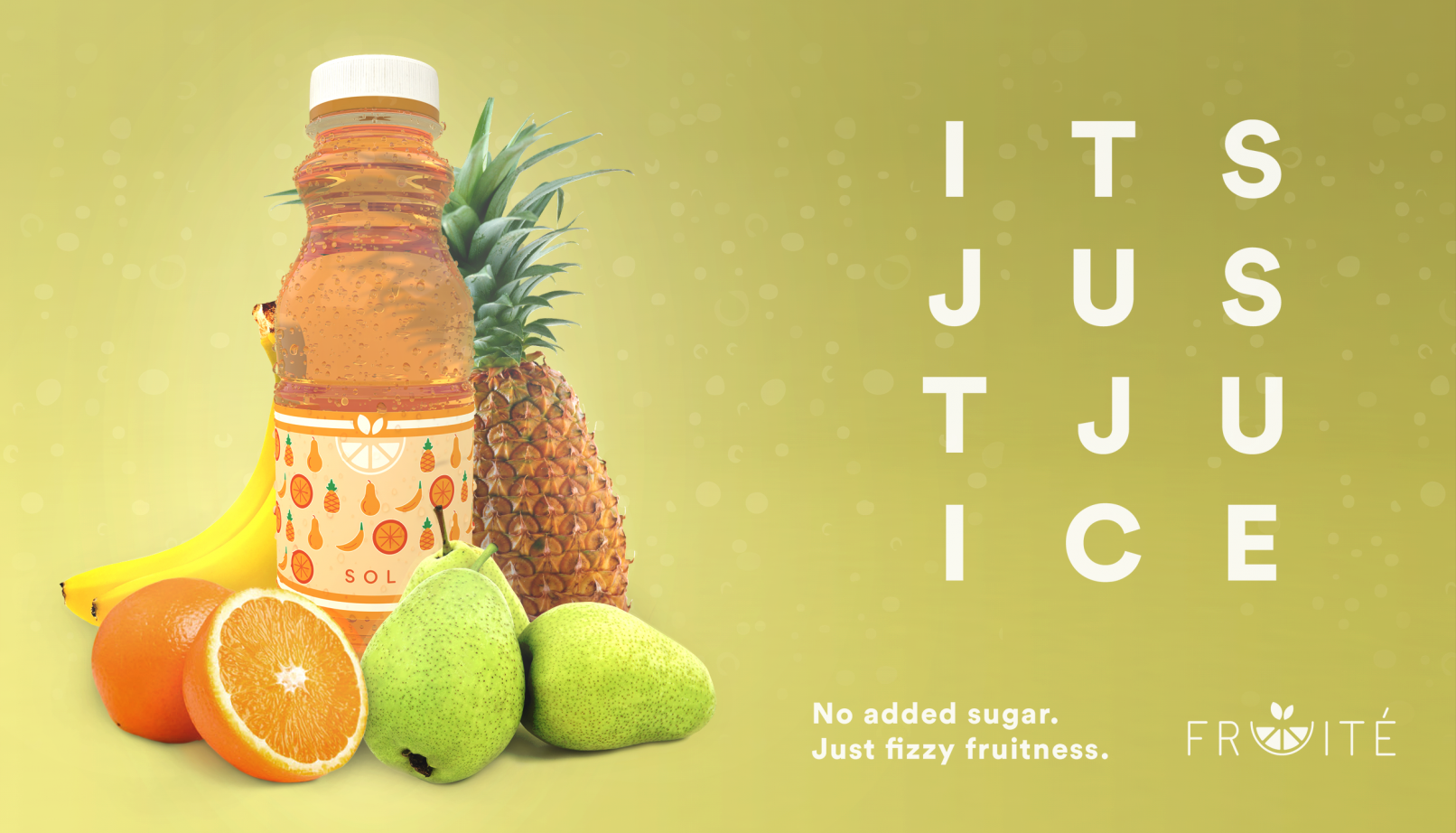 Fruit Drink Poster Advert Yellow
